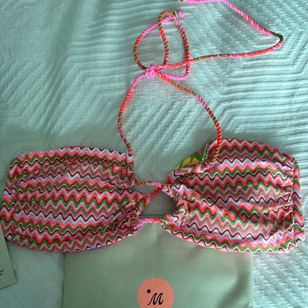 Maaji Pink Geo Print bikini top